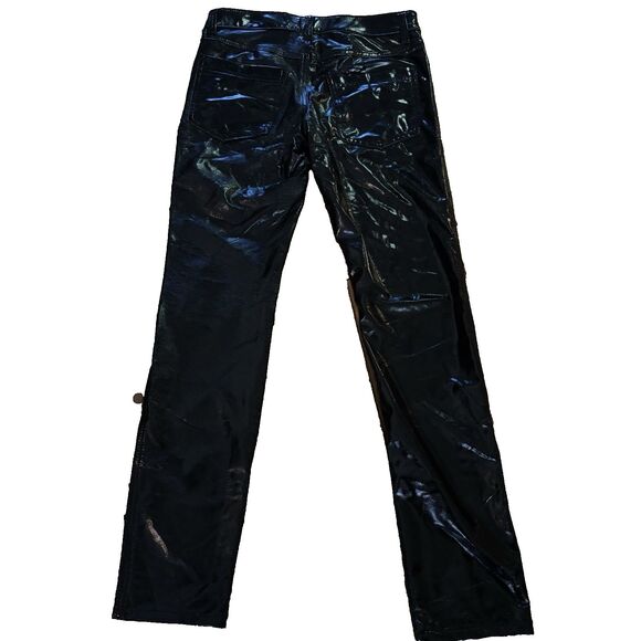 Tripp NYC Pants Mens 28 Black Skinny Leg Grunge Goth Vinyl 90s Vampire Punk - Picture 3 of 12